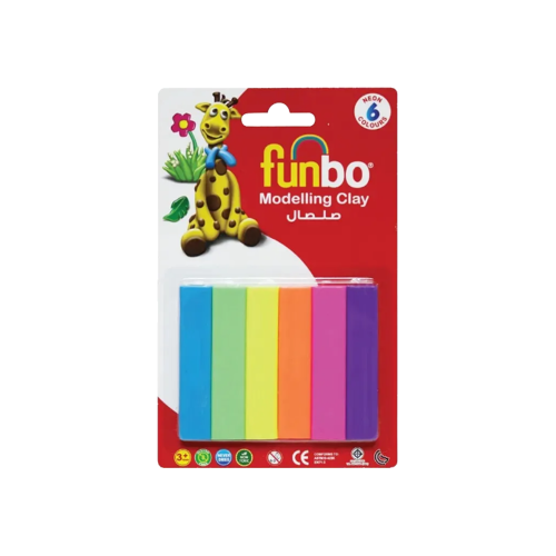 صلصال 6 الوان نيون FUNBO