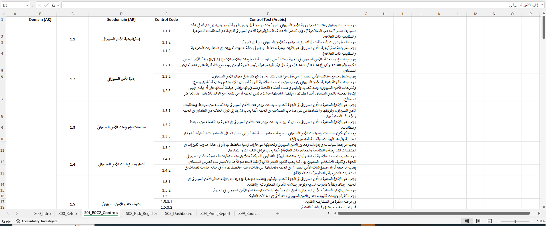 NCA ECC-2 Risk Management Tool | Excel-Based Compliance & Risk Register Toolkit