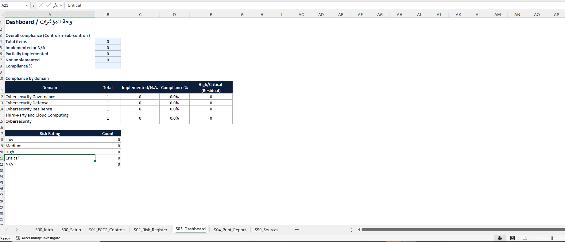 NCA ECC-2 Risk Management Tool | Excel-Based Compliance & Risk Register Toolkit