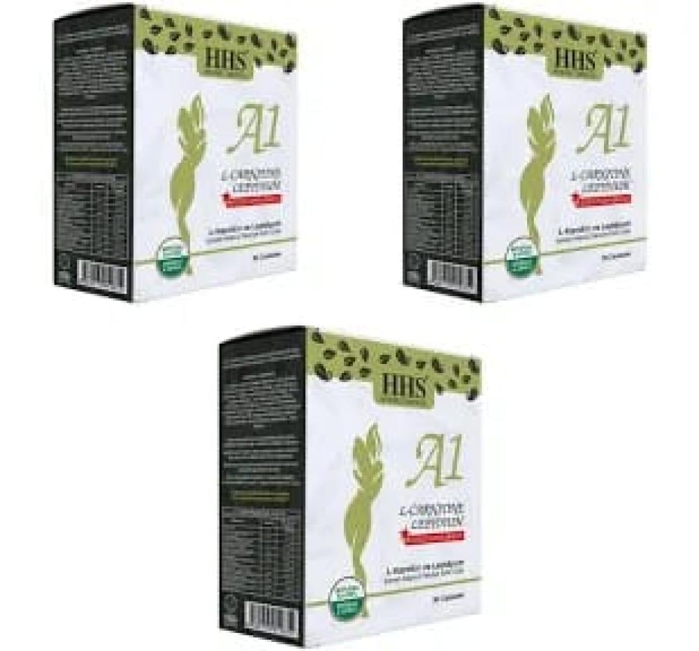 عدد 3 علب كبسولة عشبية - HHS A1 L-Carnitine Lepidium