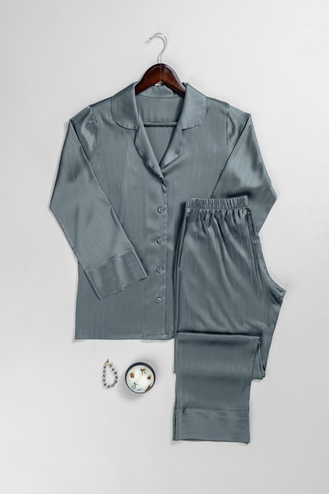 طقم بيجاما الاميرة لون رمادي