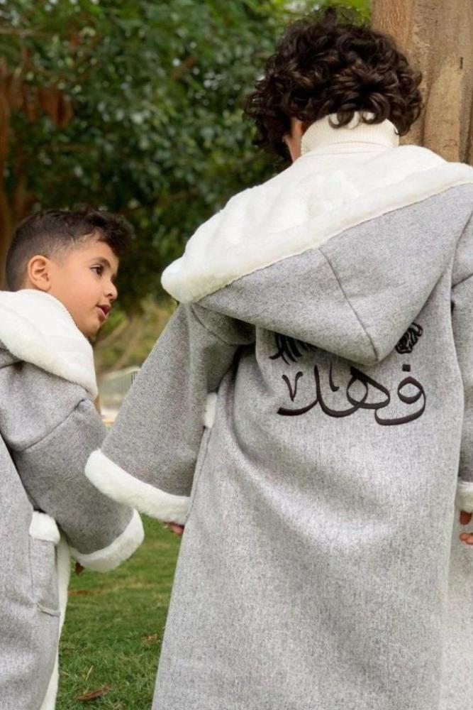فروة أنيقة صوف مع الفرو الناعم