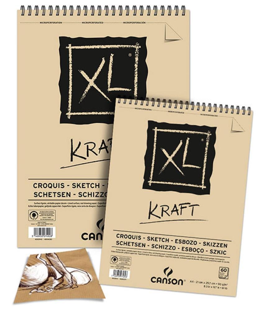 كراسة رسم بني 90جم كرافت XL Kraft - سلك , كانسون