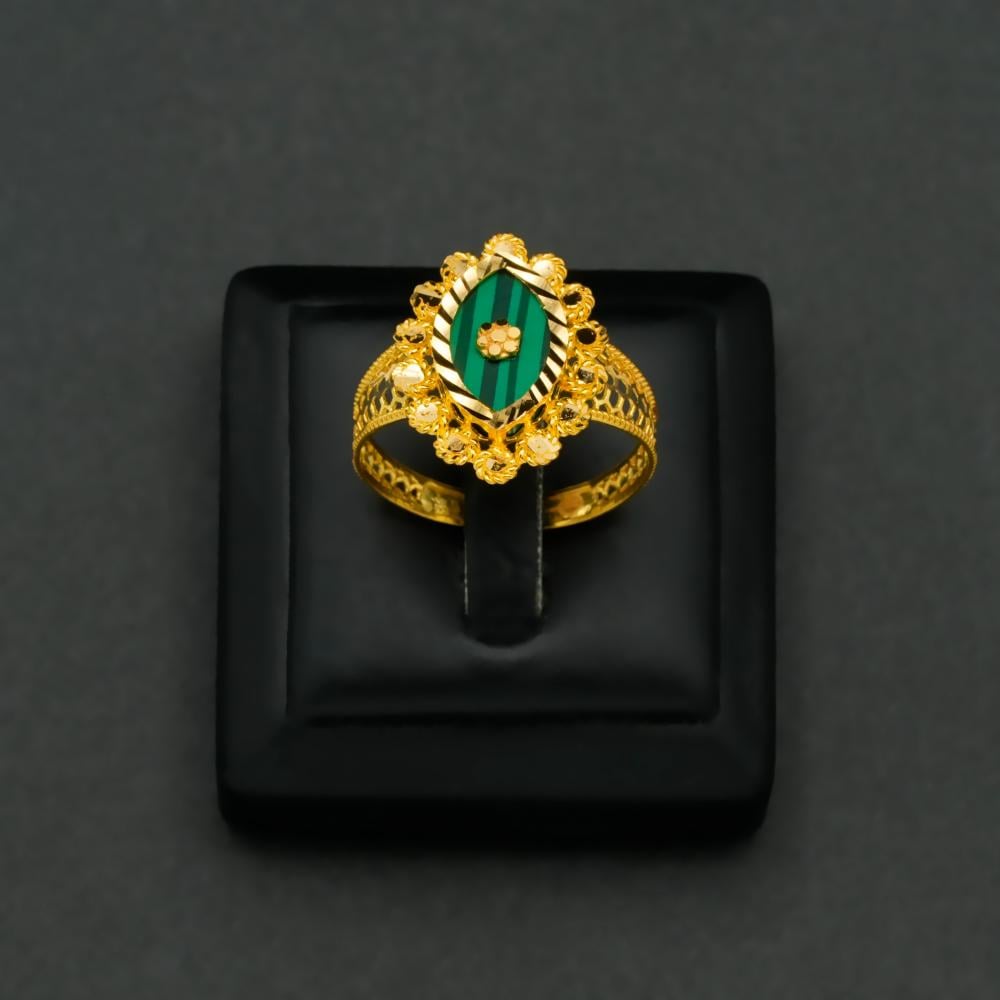 خاتم ذهب شرقي عيار 21 (R6014)
