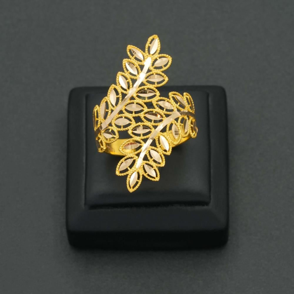 خاتم ذهب نسائي عيار 21 (R5918)