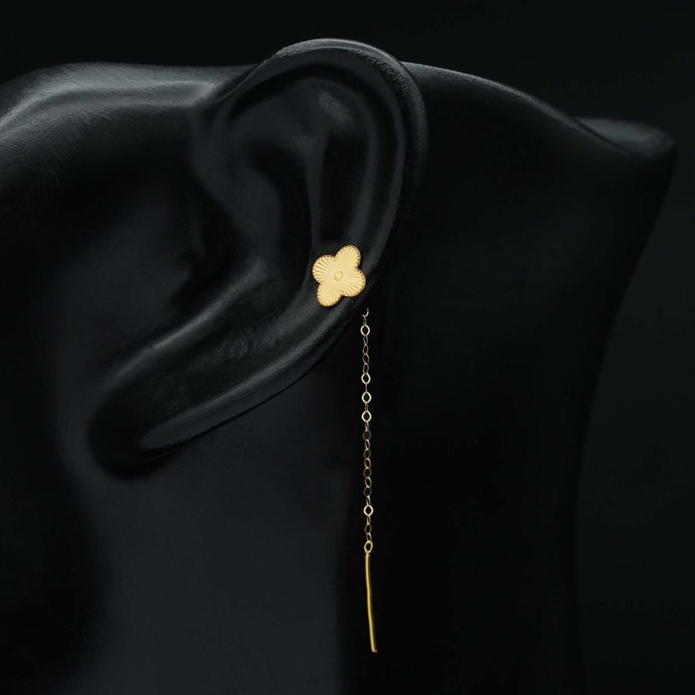 حلق ذهب فردة (E4825)