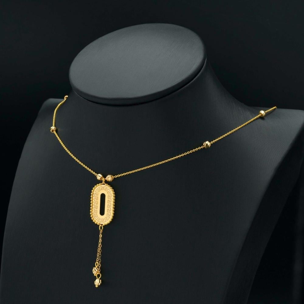 21k gold necklace (N3607)