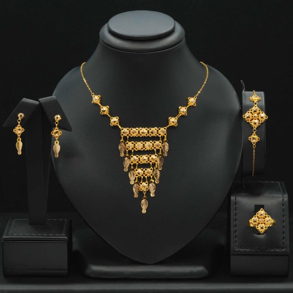 طقم ذهب كرسي جابر عيار 21 (S6831)