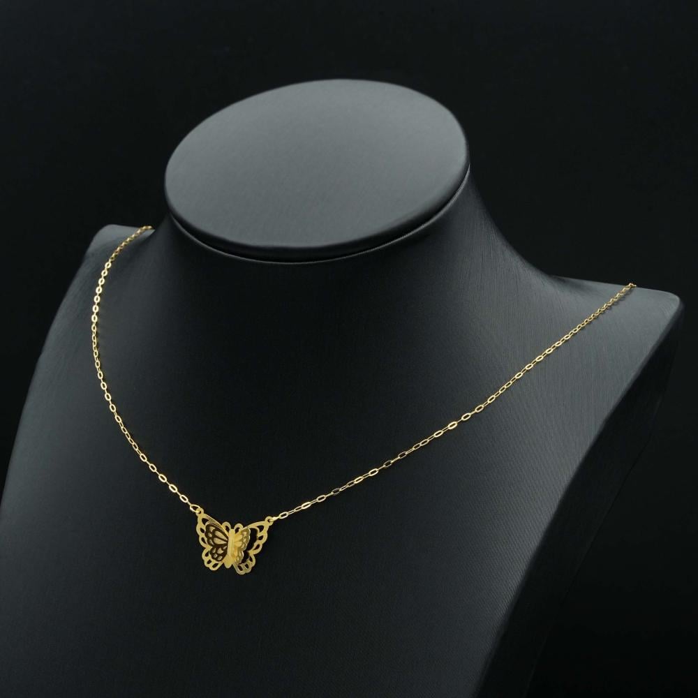 عقد ذهب فراشة (N4747)