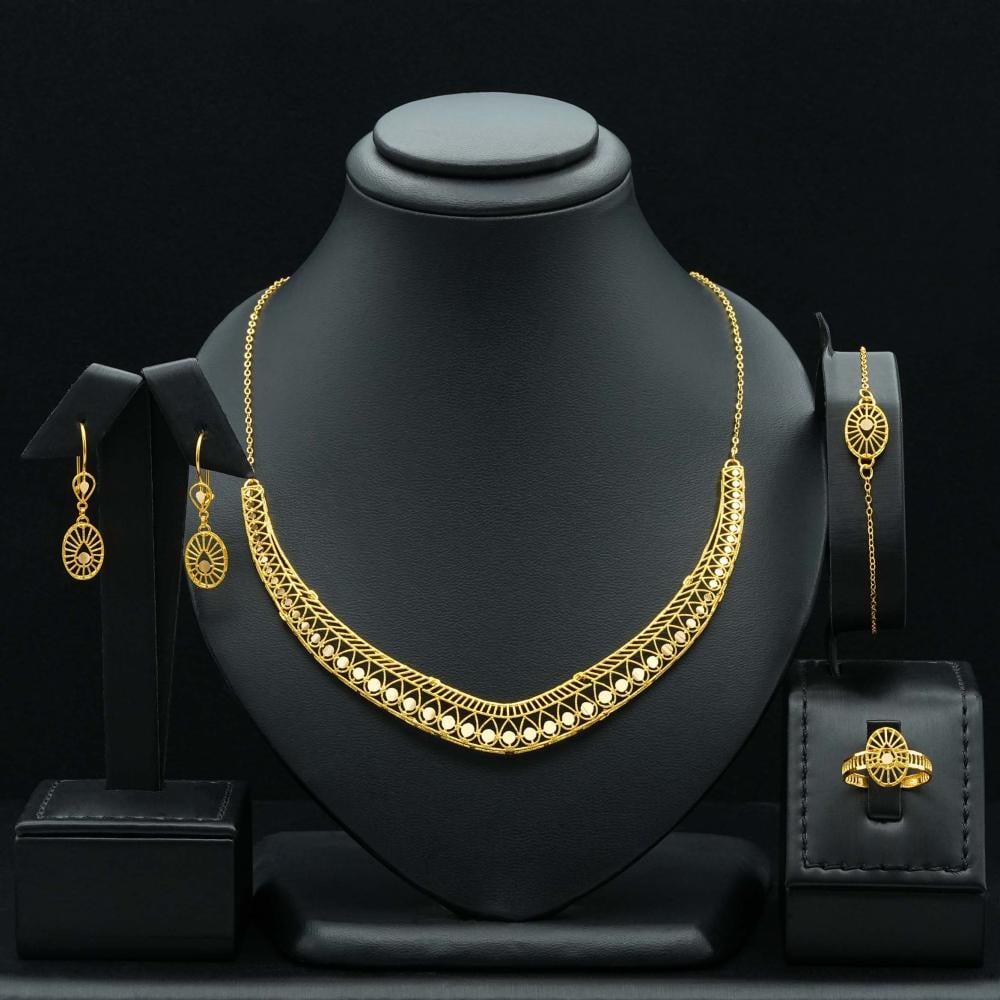 طقم ذهب عيار 21 (S5785)