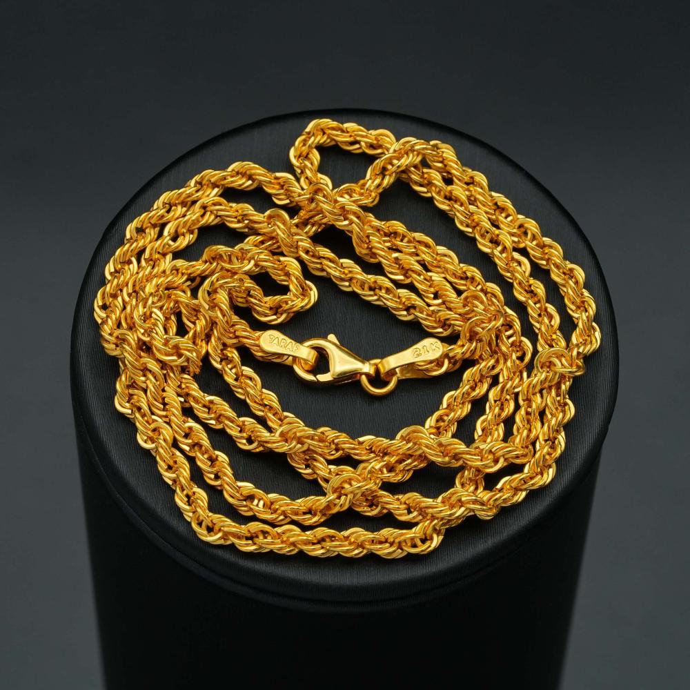 سلسال ذهب مبروم عيار 21 65 سم(N4717)