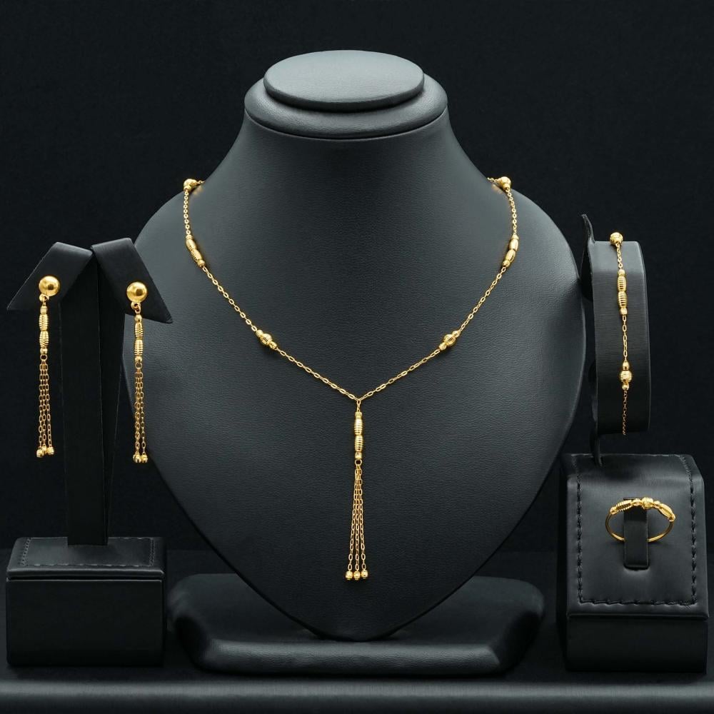 طقم ذهب عيار 21 (S5784)