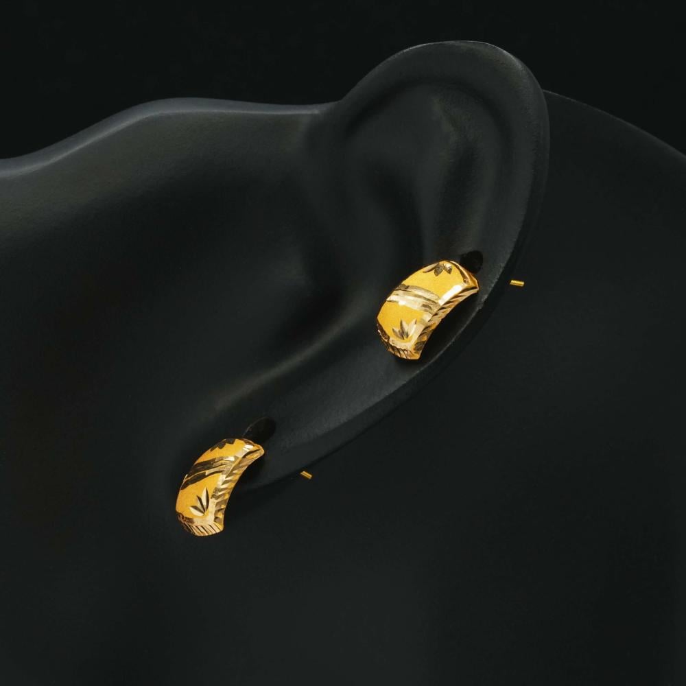 حلق ذهب عيار 21 (E6118)