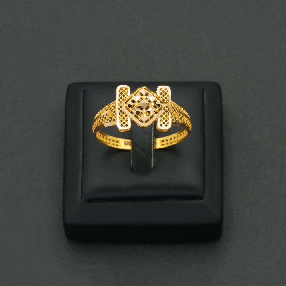 خاتم ذهب نسائي عيار 21 (R5919)