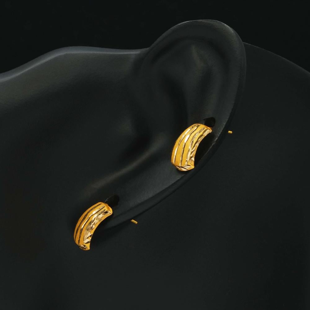 حلق ذهب عيار 21 (E6112)