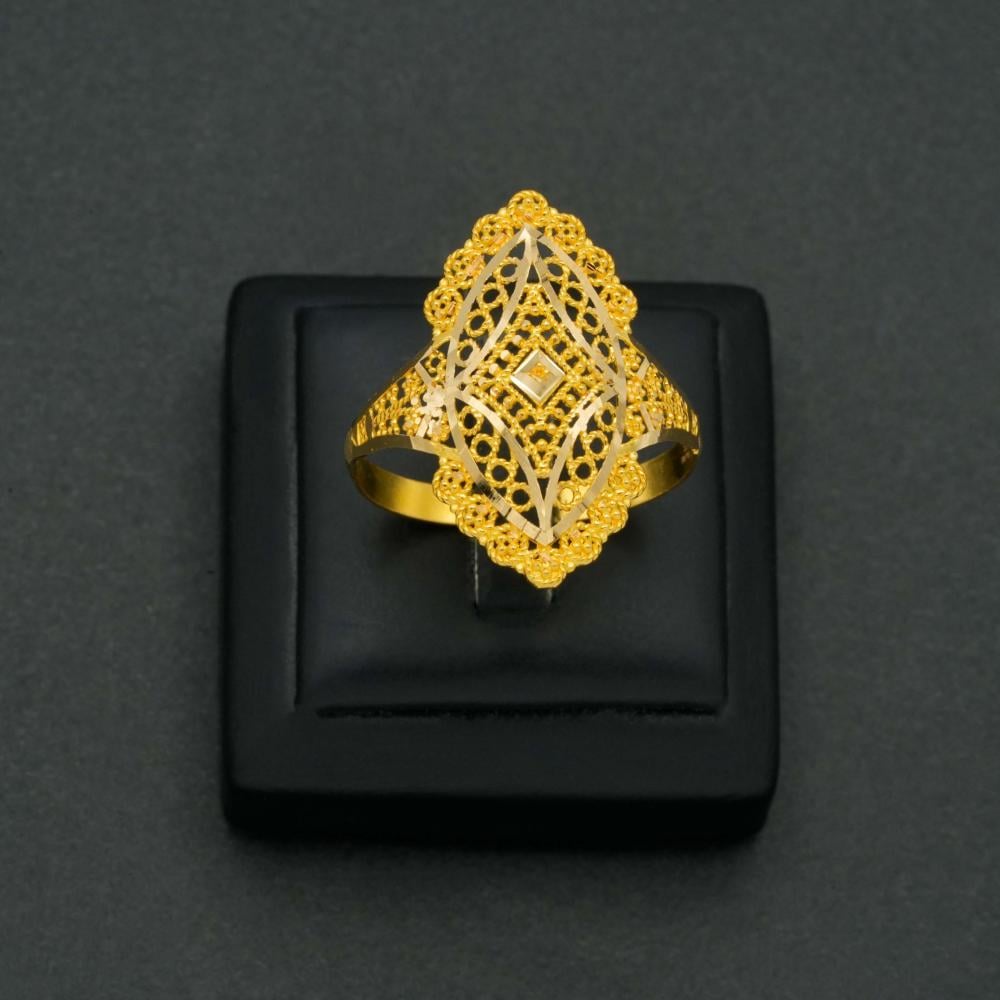 خاتم ذهب نسائي عيار 21 (R5894)