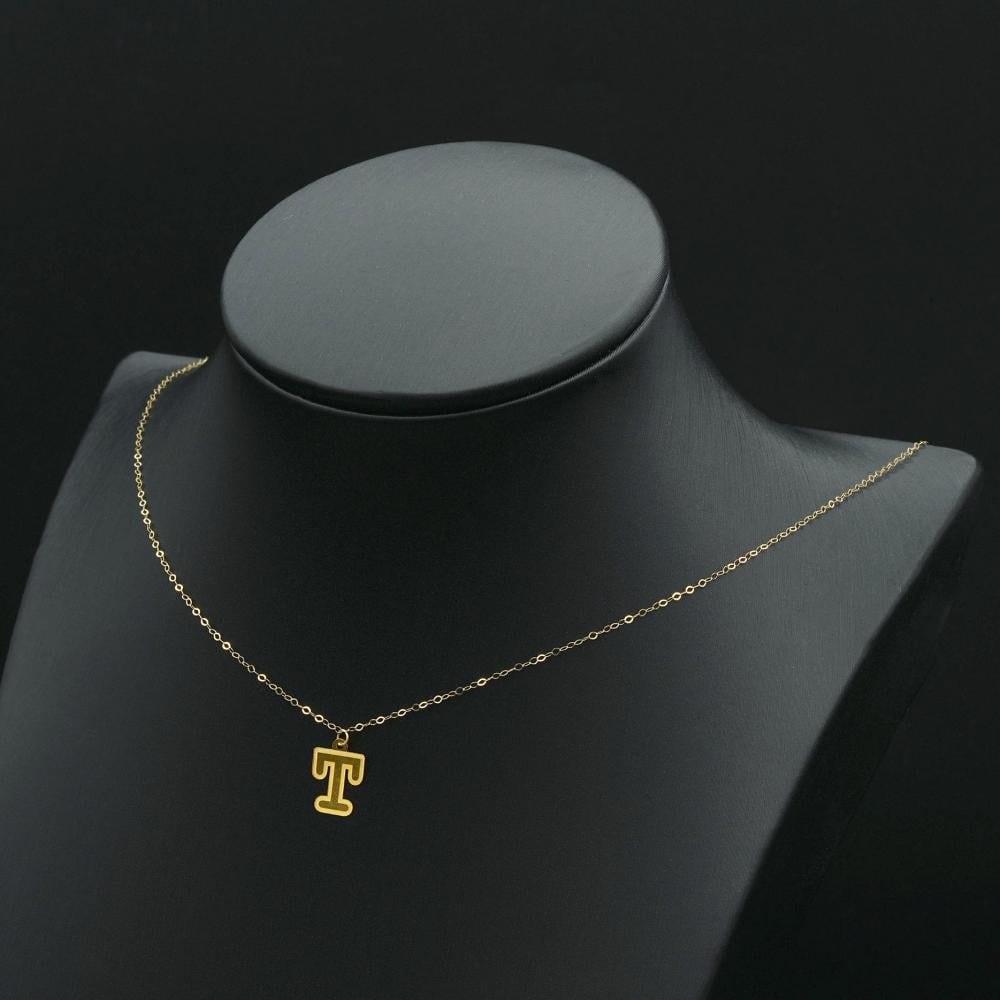 عقد حرف T ذهب (N3829)
