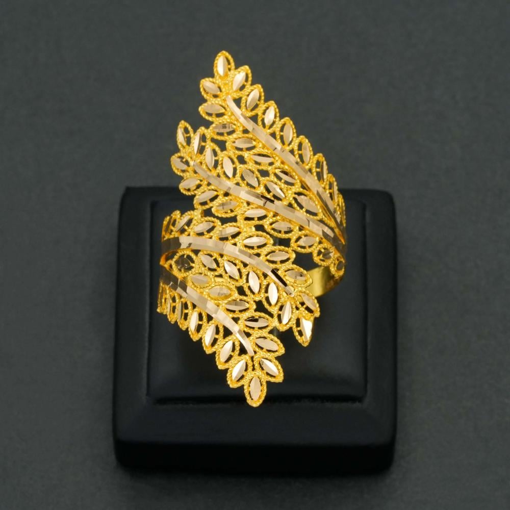 خاتم ذهب نسائي عيار 21 (R5858)