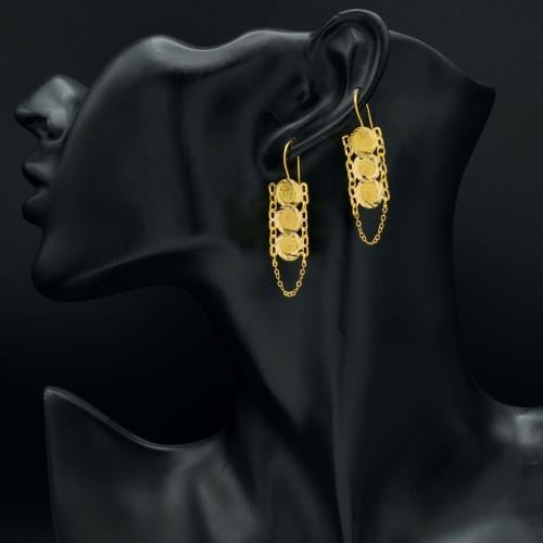 حلق ذهب عيار 21 (E3653)