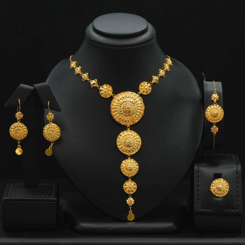 طقم ذهب كرسي جابر عيار 21 (S6841)