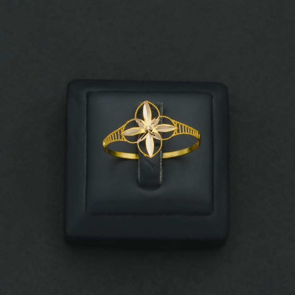 خاتم ذهب نسائي عيار 21 (R6100)