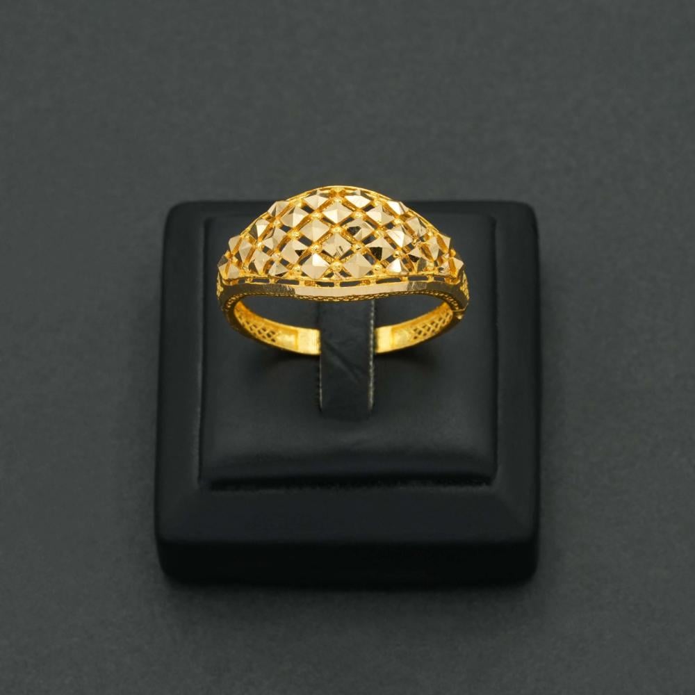 خاتم ذهب نسائي عيار 21 (R5907)
