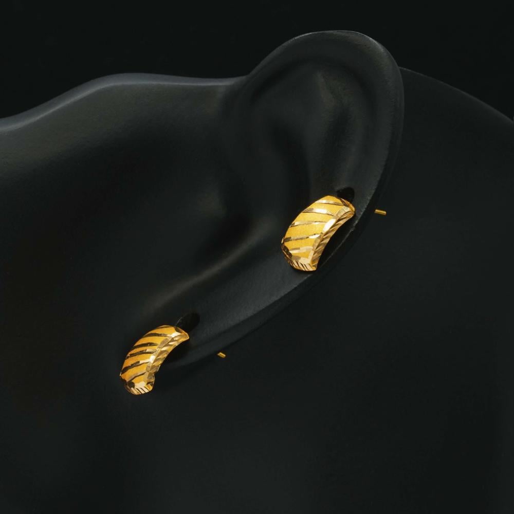 حلق ذهب عيار 21 (E6120)