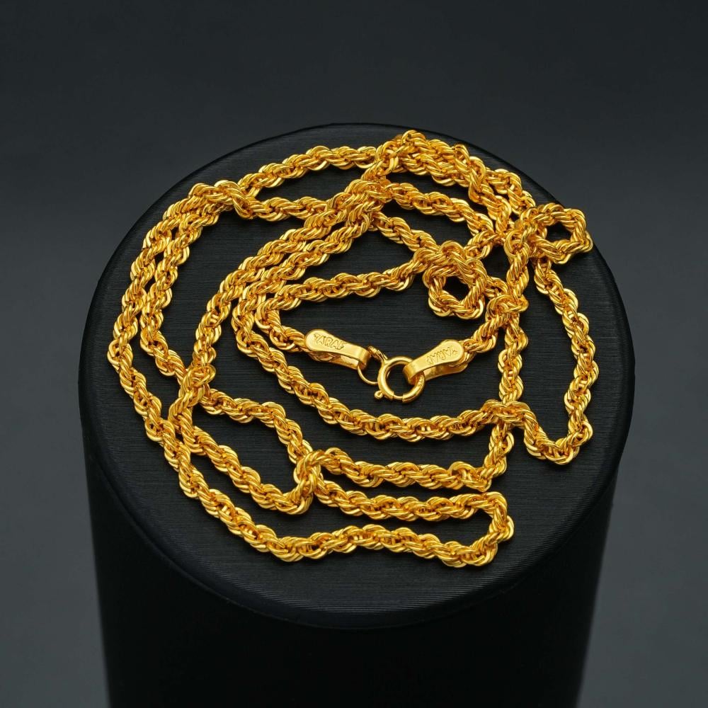 سلسال ذهب مبروم عيار 21 50 سم(N4722)