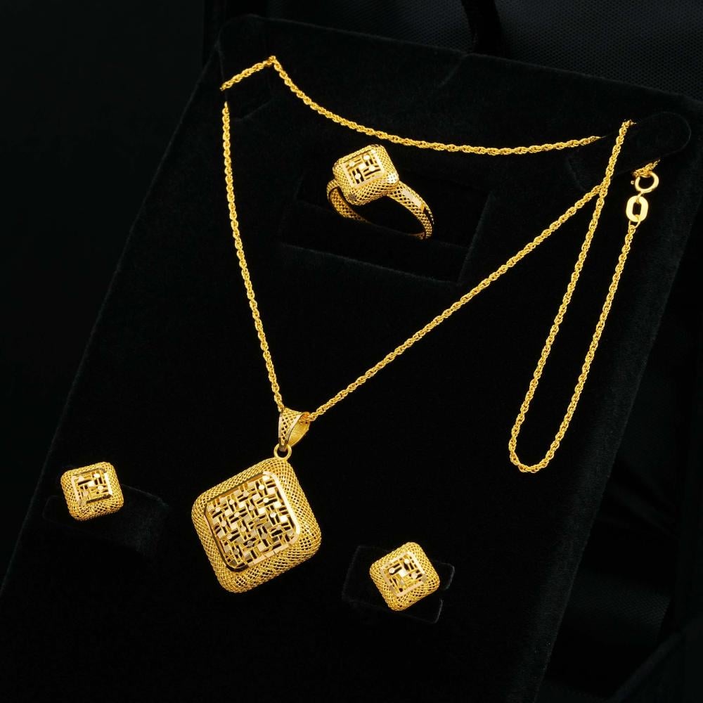 نصف طقم ذهب عيار 21 (HS4392)