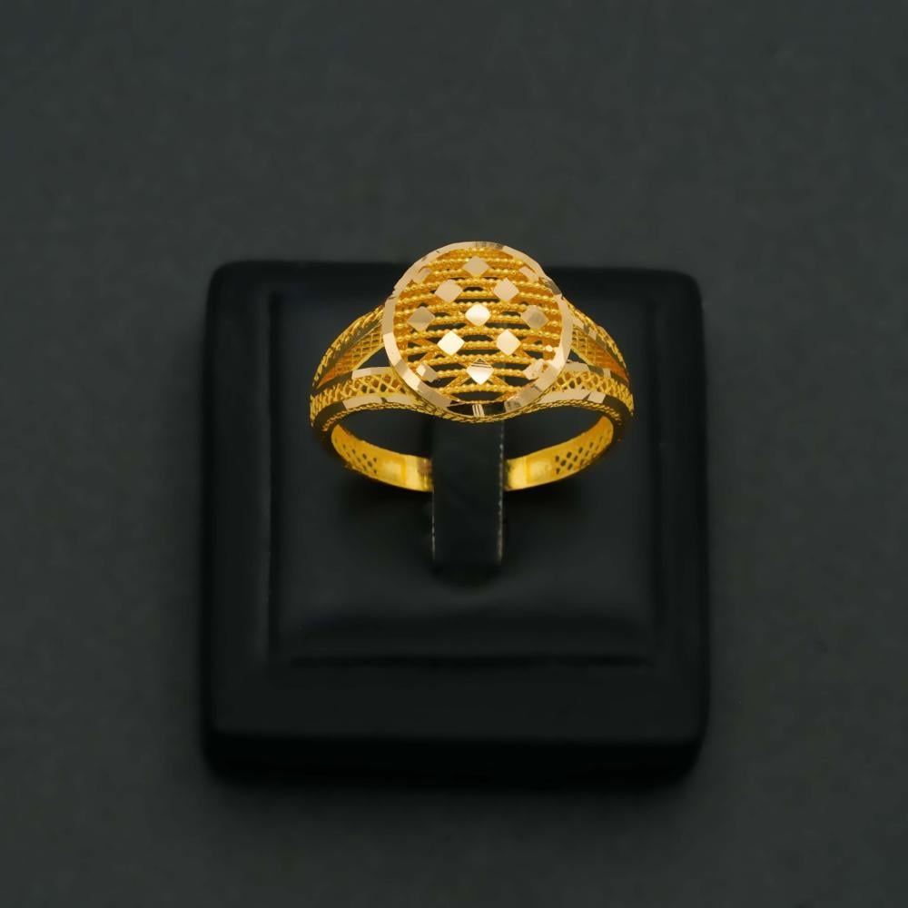 خاتم ذهب نسائي عيار 21 (R5874)