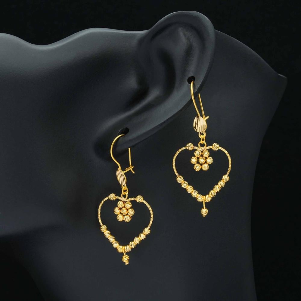 حلق ذهب عيار 21 (E5381)