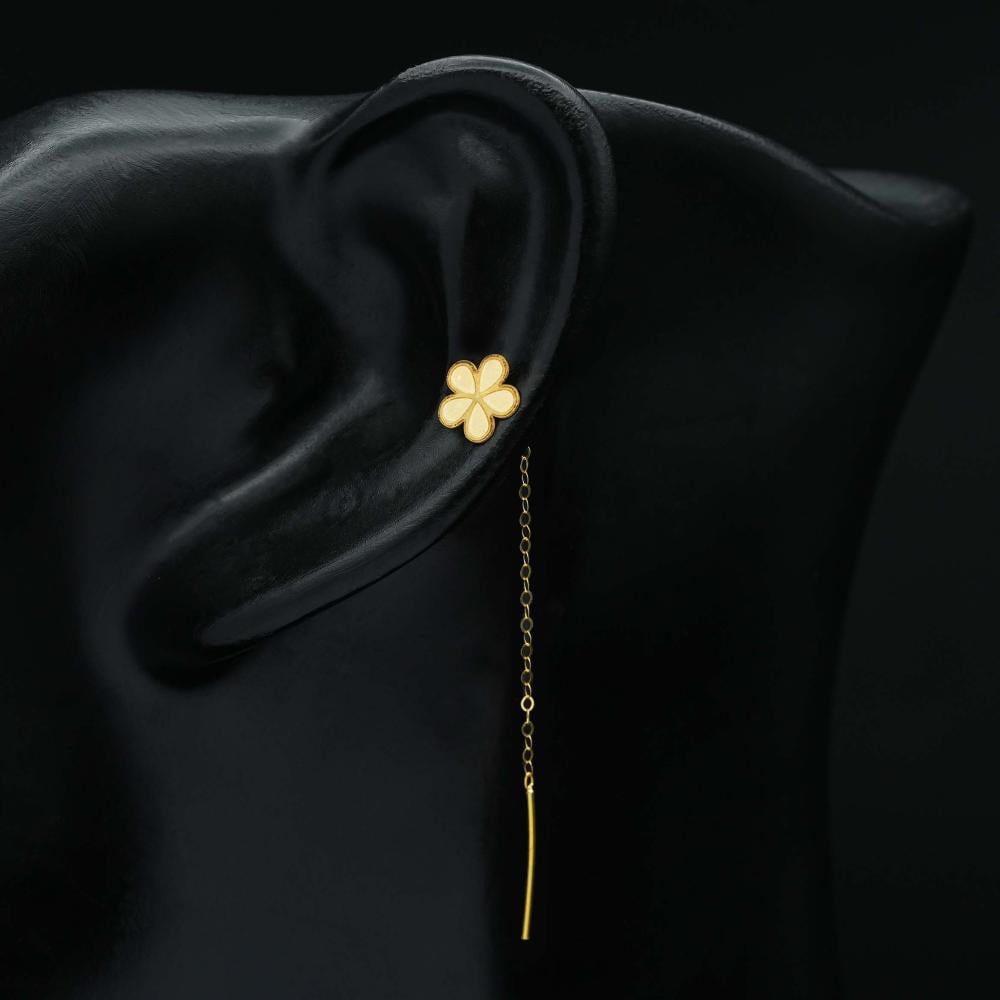 حلق ذهب فردة   (E4826)