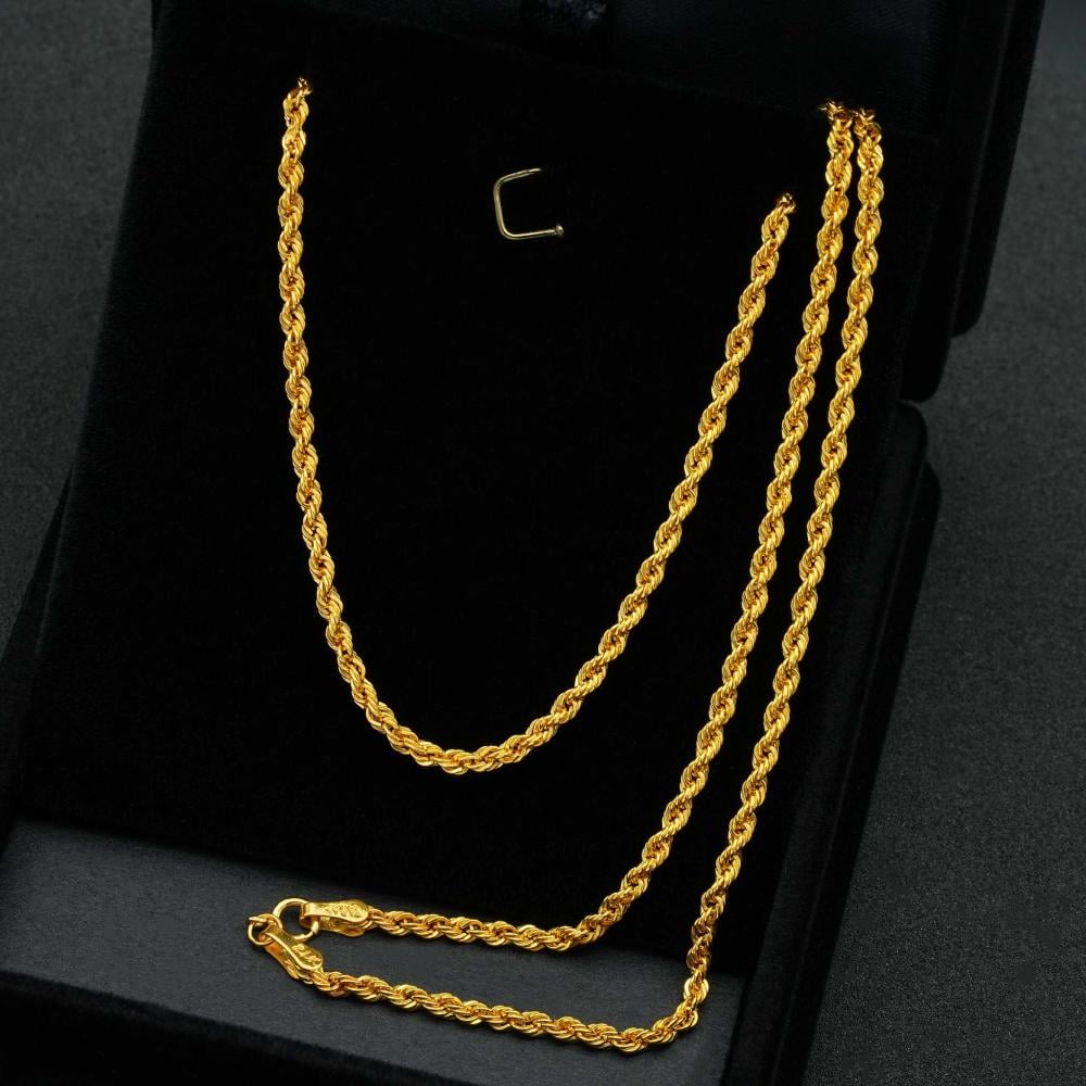 سلسال ذهب مبروم عيار 21 50 سم(N4722)