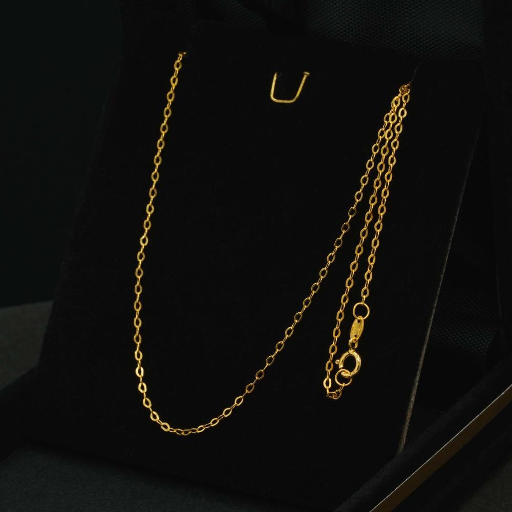 سلسال ذهب حلقات عيار 21 45 سم (N6799)