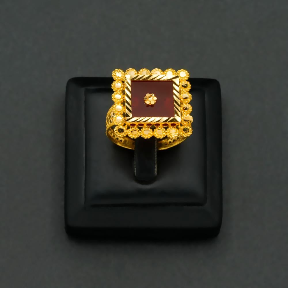 خاتم ذهب شرقي عيار 21 (R6016)
