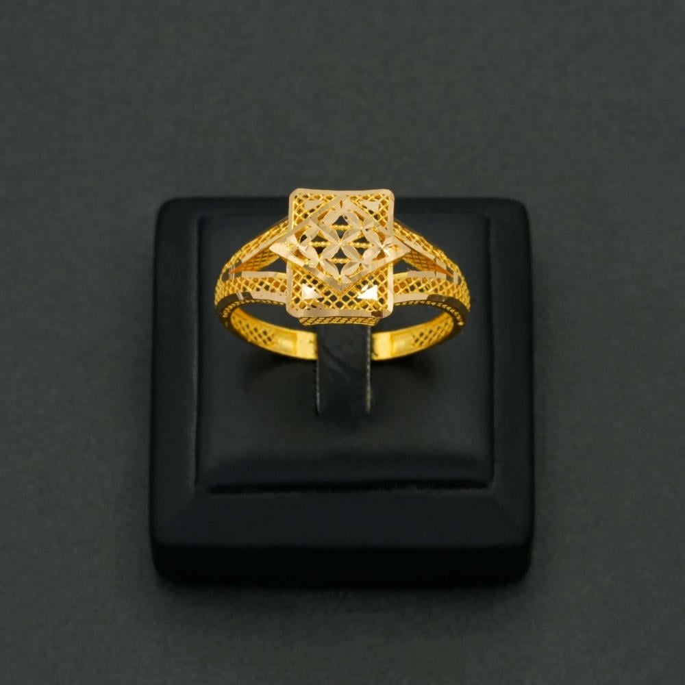 خاتم ذهب نسائي عيار 21 (R5853)
