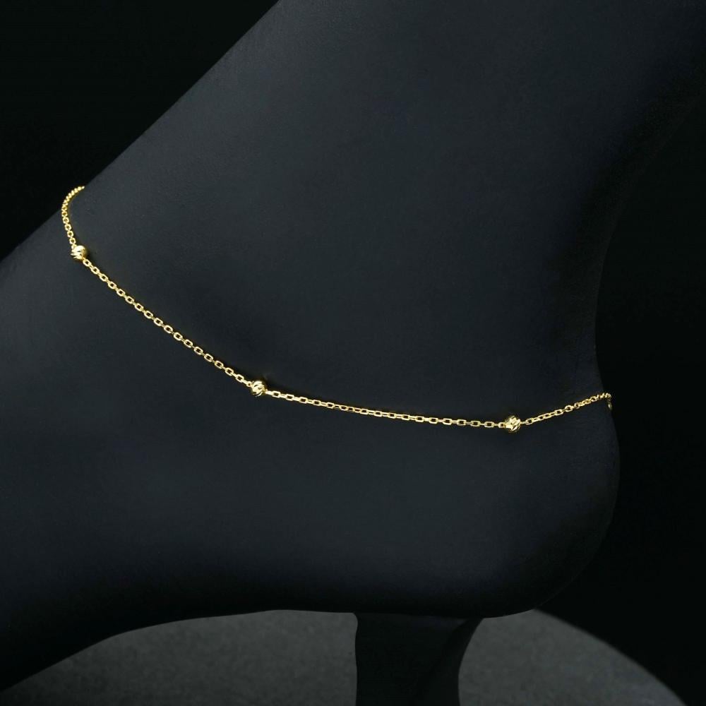 Italian gold anklet (A4243)