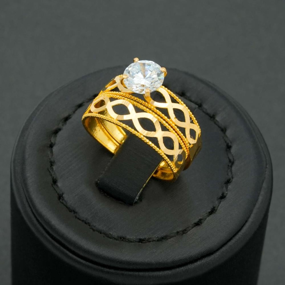خاتم ذهب توينز عيار 21 (R5951)