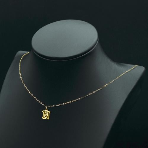 عقد حرف N ذهب (N3823)