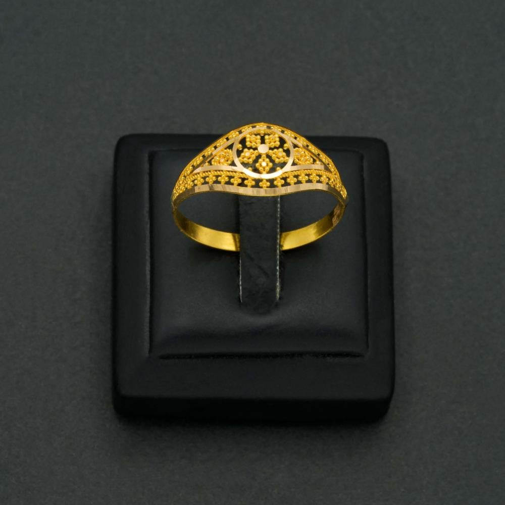 خاتم ذهب نسائي عيار 21 (R5885)