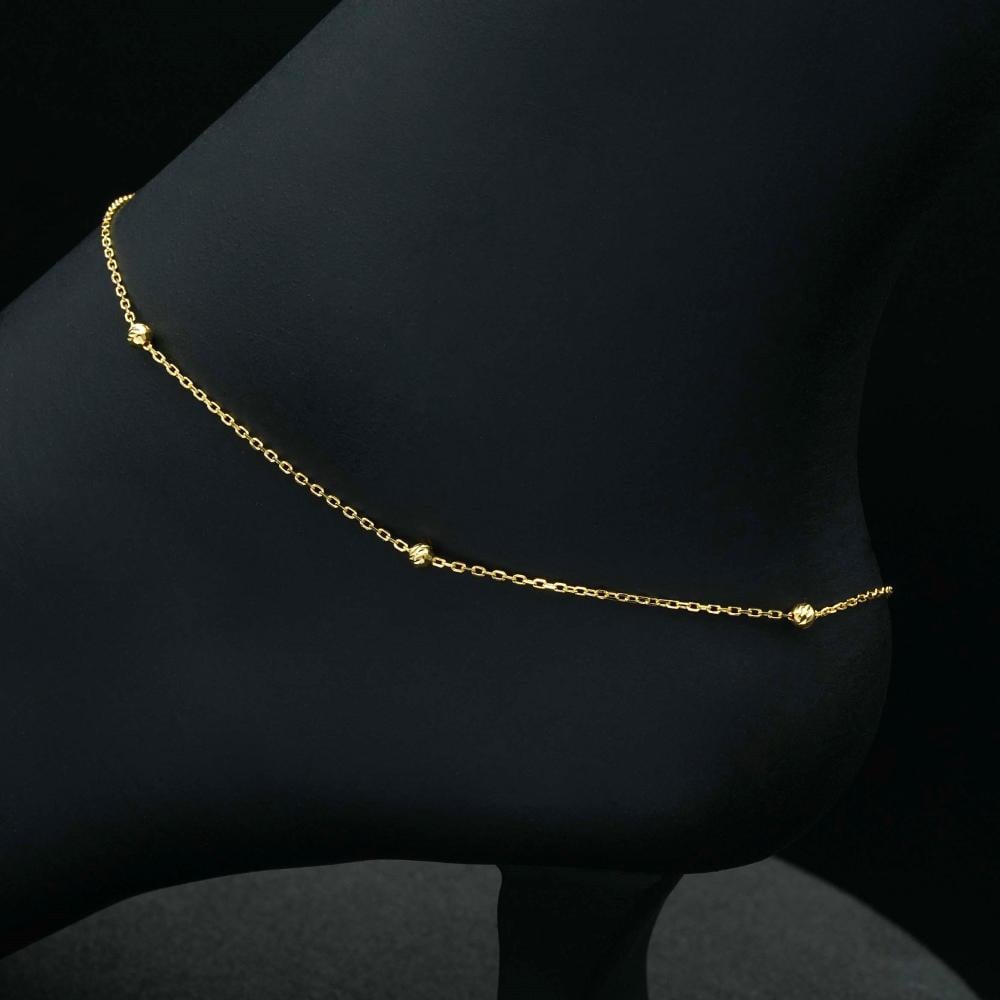 Italian gold anklet (A4234)