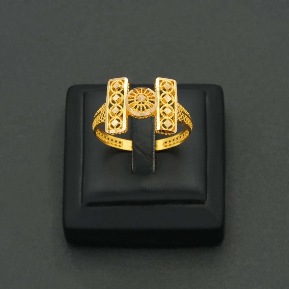 خاتم ذهب نسائي عيار 21 (R5860)