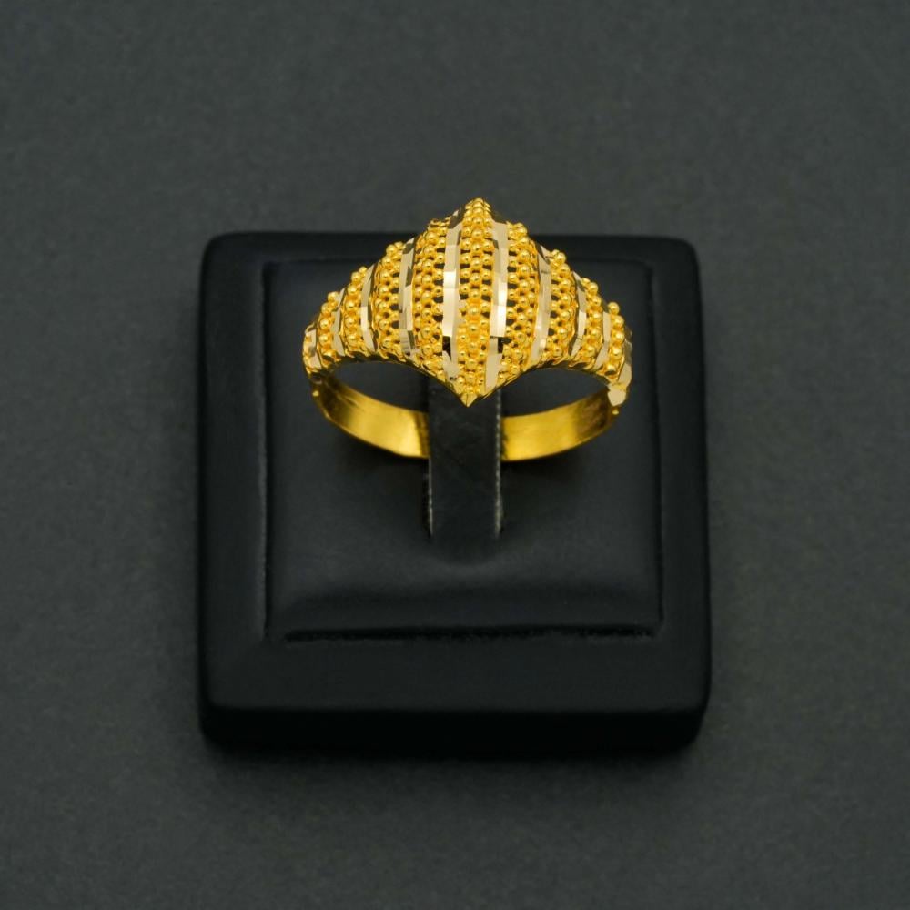 خاتم ذهب نسائي عيار 21 (R5902)