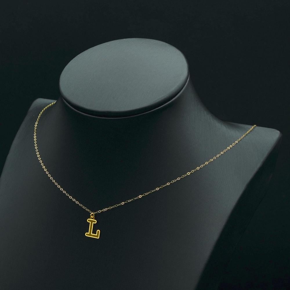 عقد حرف L ذهب (N3821)