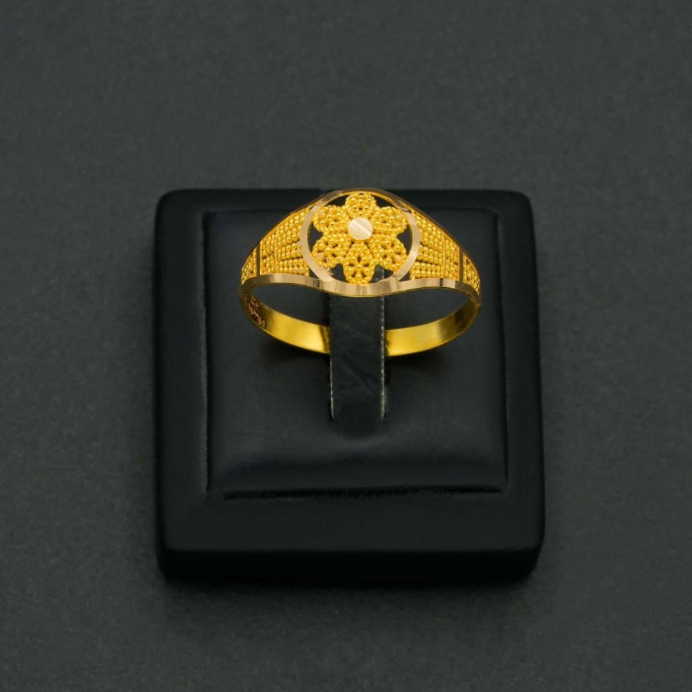 خاتم ذهب نسائي عيار 21 (R5903)