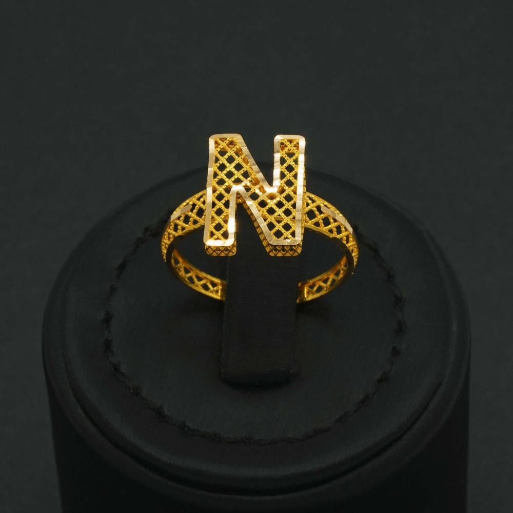 خاتم ذهب نسائي عيار 21 ( N) (R6243)
