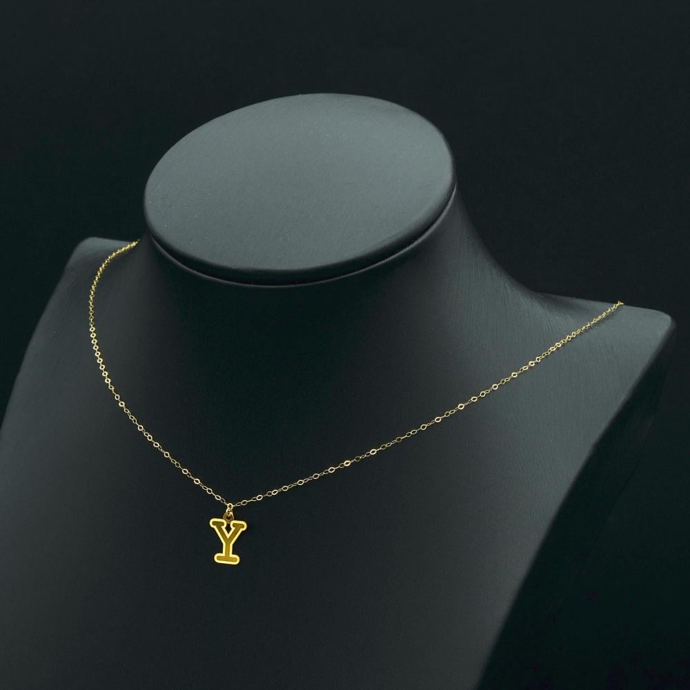 عقد حرف Y ذهب (N3834)