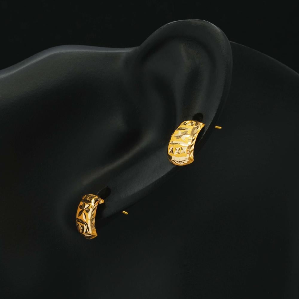 حلق ذهب عيار 21 (E6115)