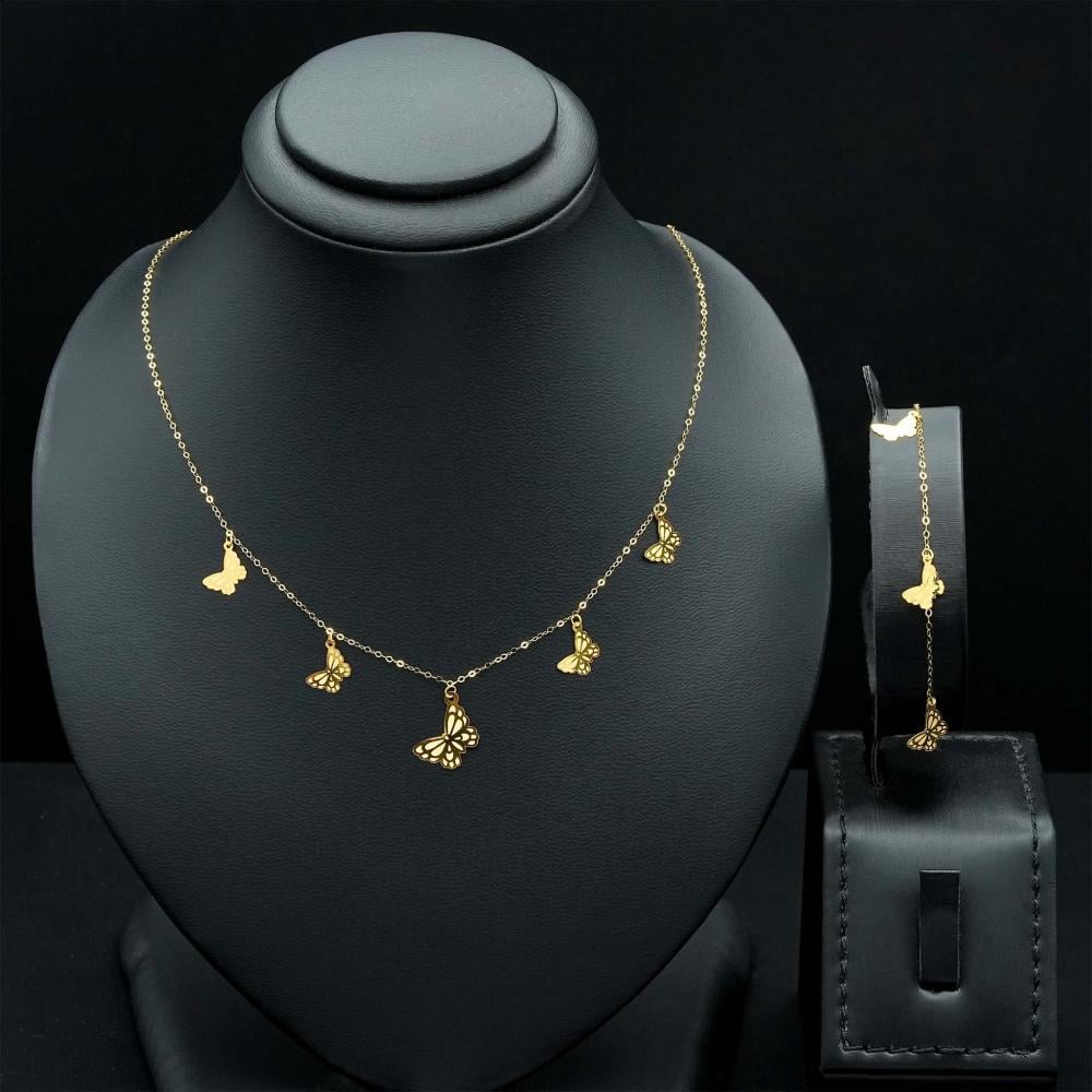 عقد+ سوارة ذهب (NB4713)