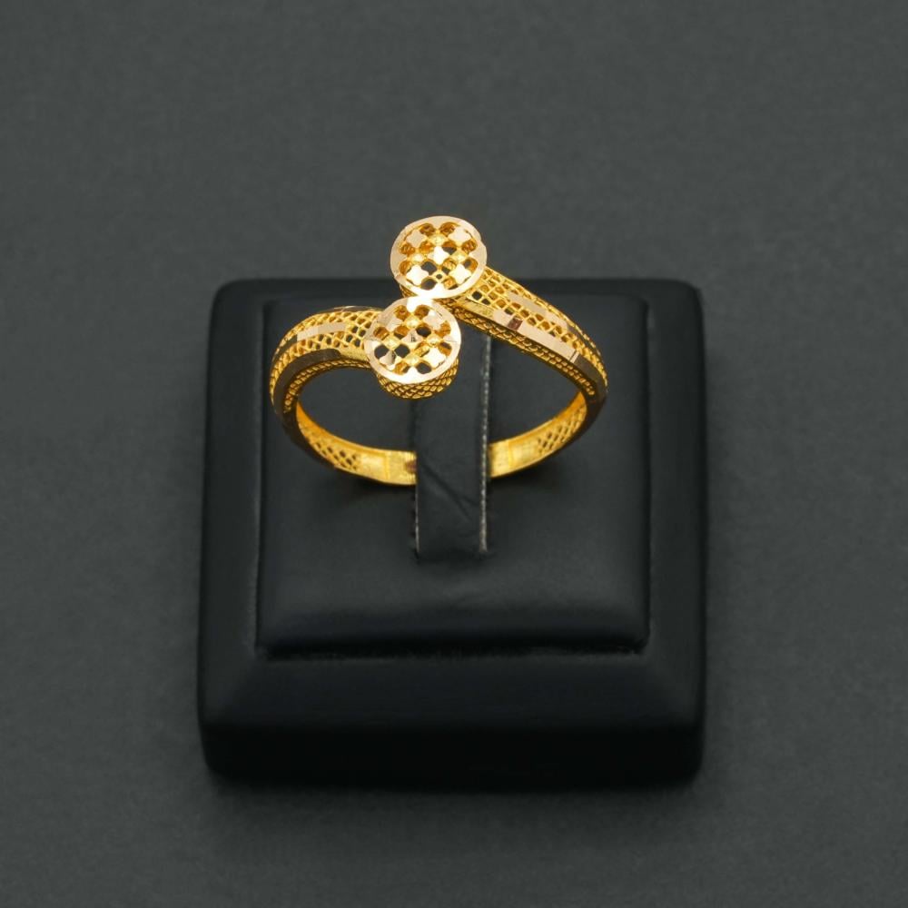 خاتم ذهب نسائي عيار 21 (R5911)